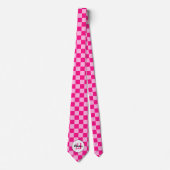Markierte Quadrate hellrosa Retrogramm Krawatte (Vorderseite)
