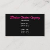 Markierte Quadrate hellrosa Retrogramm Visitenkarte (Rückseite)