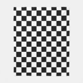 Markierte Quadrate schwarz-weiß geometrischer Retr Fleecedecke (Vorderseite)
