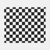 Markierte Quadrate schwarz-weiß geometrischer Retr Fleecedecke (Vorderseite (Horizontal))
