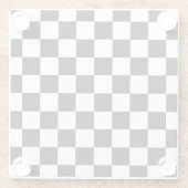 Markierte Quadrate schwarz-weiß geometrischer Retr Glasuntersetzer (Rückseite)