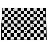 Markierte Quadrate schwarz-weiß geometrischer Retr Große Geschenktüte (Vorderseite)