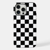 Markierte Quadrate schwarz-weiß geometrischer Retr iPhone Hülle (Rückseite)