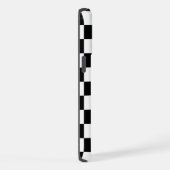 Markierte Quadrate schwarz-weiß geometrischer Retr iPhone Hülle (Rechte Seite)