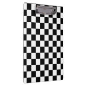 Markierte Quadrate schwarz-weiß geometrischer Retr Klemmbrett (Rechts)