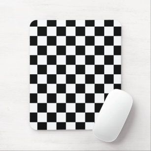 Markierte Quadrate schwarz-weiß geometrischer Retr Mousepad