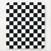 Markierte Quadrate schwarz-weiß geometrischer Retr Mousepad (Vorne)