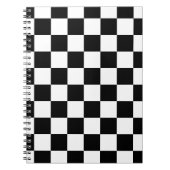 Markierte Quadrate schwarz-weiß geometrischer Retr Notizblock (Vorderseite)