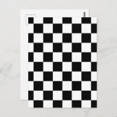 Markierte Quadrate schwarz-weiß geometrischer Retr Postkarte (Vorne/Hinten)