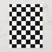 Markierte Quadrate schwarz-weiß geometrischer Retr Postkarte (Vorderseite)