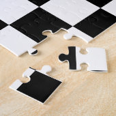 Markierte Quadrate schwarz-weiß geometrischer Retr Puzzle (Seite)