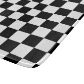 Markierte Quadrate schwarz-weiß geometrischer Retr Schneidebrett (Ecke)