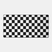 Markierte Quadrate schwarz-weiß geometrischer Retr Schreibtischunterlage (Vorderseite)