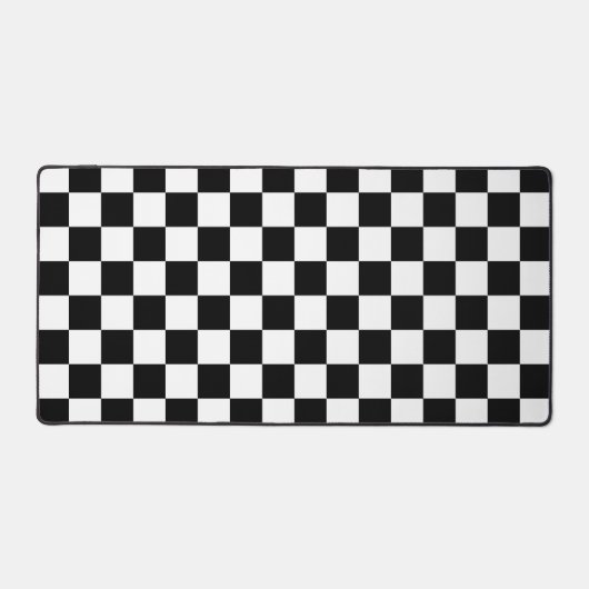 Markierte Quadrate schwarz-weiß geometrischer Retr Schreibtischunterlage (Vorderseite)