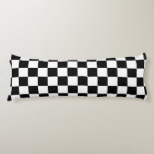 Markierte Quadrate schwarz-weiß geometrischer Retr Seitenschläferkissen (Vorderseite)