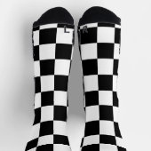 Markierte Quadrate schwarz-weiß geometrischer Retr Socken (Oben)