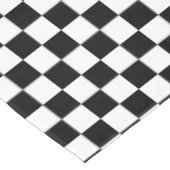 Markierte Quadrate schwarz-weiß geometrischer Retr Tischdecke (Schrägansicht)