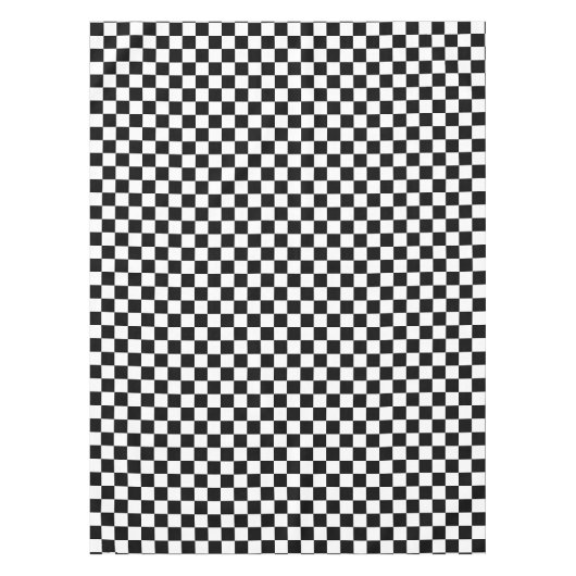 Markierte Quadrate schwarz-weiß geometrischer Retr Tischdecke (Vorderseite)