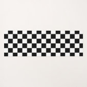 Markierte Quadrate schwarz-weiß geometrischer Retr Yogamatte (Rückseite (Horizontal))