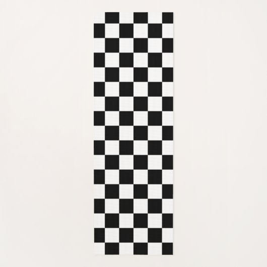 Markierte Quadrate schwarz-weiß geometrischer Retr Yogamatte (Vorderseite)