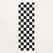 Markierte Quadrate schwarz-weiß geometrischer Retr Yogamatte (Rückseite)