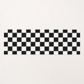 Markierte Quadrate schwarz-weiß geometrischer Retr Yogamatte (Vorderseite (Horizontal))
