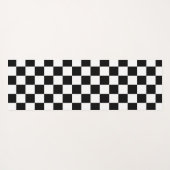 Markierte Quadrate Schwarz-Weiß-Retro-Monogramm Yogamatte (Rückseite (Horizontal))