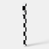 Markierte Quadrate schwarz-weiß Retrogramm iPhone Hülle (Linke Seite)