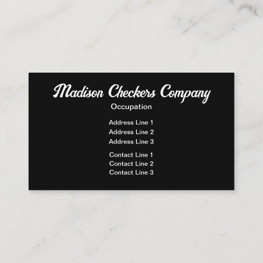 Markierte Quadrate schwarz-weiß Retrogramm Visitenkarte (Rückseite)