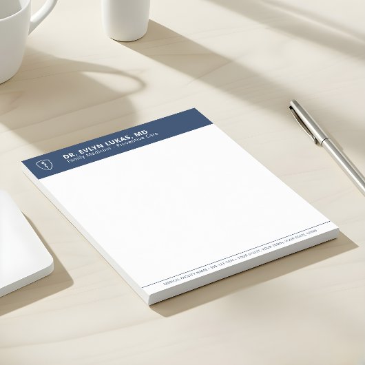 Markierter Arzt Personalisierter Medizinischer Sch Notizblock