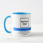 Markierter Firmenname auf der hellblauen Combo-Tas Tasse (Links)