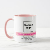 Markierter Firmenname auf rosa Combo-Tasse Tasse (Links)