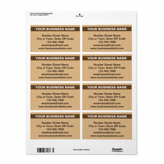 Markierter Firmenname für hellbraune Versand (Vorne)