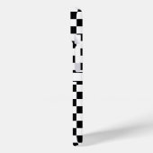 Markierter (karierter) Schwarz-Weiß-Name Case-Mate iPhone Hülle (Rückseite / Links)