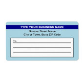 Markierter Markenname bei hellblauer Auslieferung (Vorne)