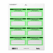 Markierter Markenname für hellgrüne Versand (Vorne)