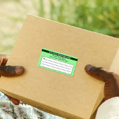 Markierter Markenname für hellgrüne Versand