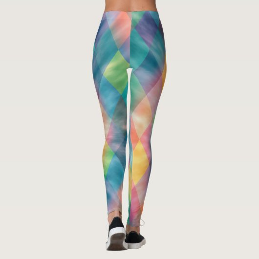 Markierter Marker Name für blass-Regenbogen-Monogr Leggings (Rückseite)