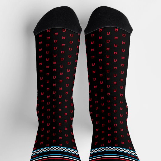 Markierter Markierungsflag - Name des Monogramms b Socken (Oben)