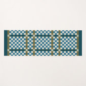 Markierter Name Initial Monogram Blue Green Yogamatte (Vorderseite (Horizontal))