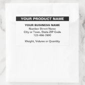 Markierter Produktname in Weiß Rechteckiger Aufkleber (Tasche)