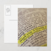 Markierter Wörterbucheintrag Postkarte (Vorne/Hinten)