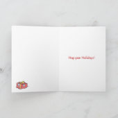 Markiertes Geschenk-Weihnachtslustige Papierkarte Feiertagskarte (Innenseite)