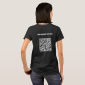 Markiertes QR-Code- und Text-Geschäfts-T-Shirt-Bei T-Shirt (Schwarz voll)