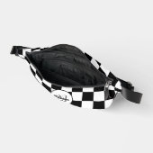 Markiertes Schwarz-Weiß-Retro-Monogramm Bauchtasche (Offen)