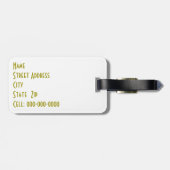 Markierung auf jedem Personalisierten Tablett Gepäckanhänger (Rückseite horizontal)