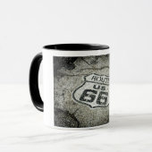 Markierung des Weg-66 Tasse (Vorderseite Links)