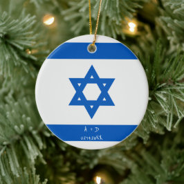 Markierung für benutzerdefinierte Meldung Israel Keramik Ornament