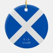 Markierung für benutzerdefinierte Meldung Schottla Keramik Ornament (Hinten)