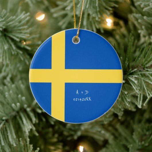 Markierung für benutzerdefinierte Meldung Schweden Keramik Ornament (Baum)